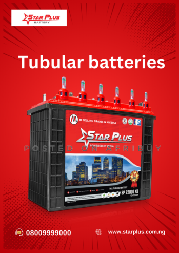 Efficient Star Plus Tubular Batteries for Inverters